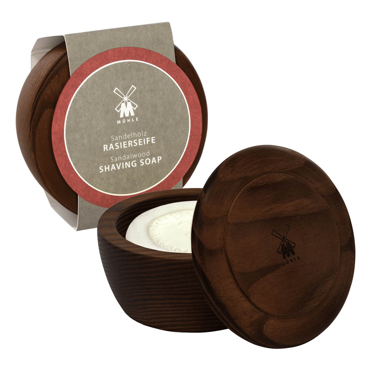 Mühle Shaving Barbersæbe   Træskål  Sandeltræ  65 Gr