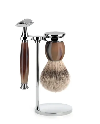 Mühle Shaving Barbersæt Med De-skraber  Barberkost Og Holder  Sophist  Genuine Horn