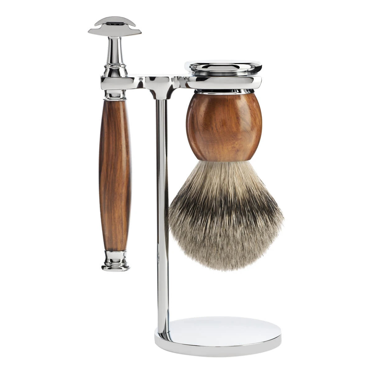 Mühle Shaving Barbersæt Med De-skraber  Barberkost Og Holder  Sophist  Ironwood