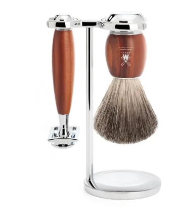 Mühle Shaving Barbersæt Med De-skraber  Barberkost Og Holder  Vivo  Blommetræ