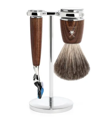 Mühle Shaving Barbersæt Med Skraber  Barberkost Og Holder  Rytmo  Ask