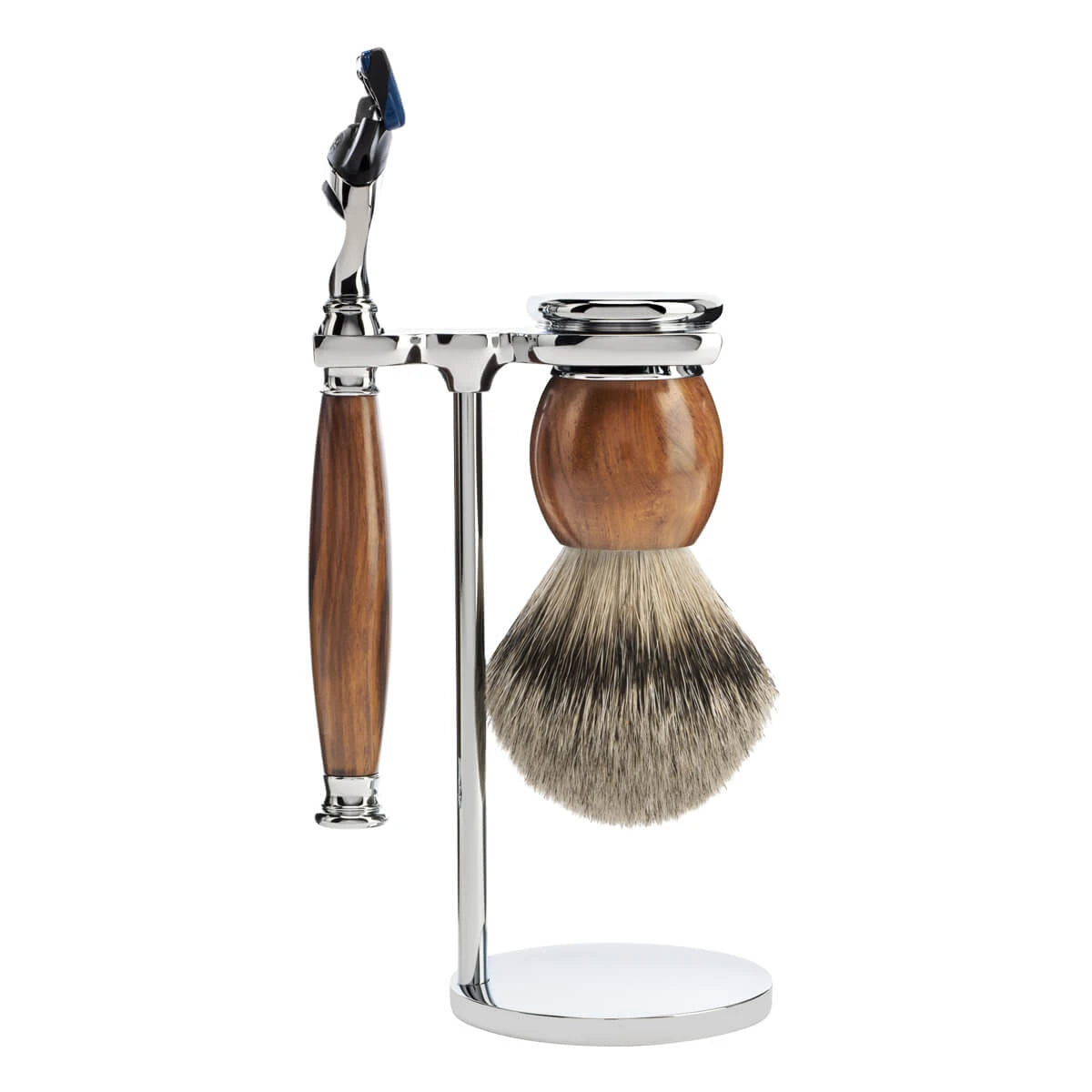 Mühle Shaving Barbersæt Med Skraber  Barberkost Og Holder  Sophist  Ironwood