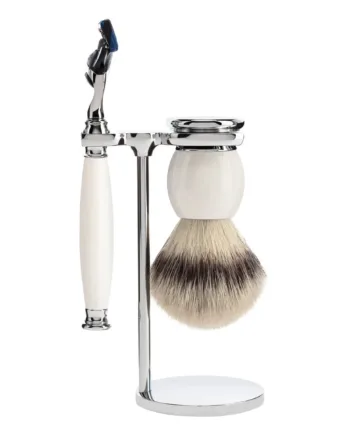 Mühle Shaving Barbersæt Med Skraber  Barberkost Og Holder  Sophist  Porcelæn