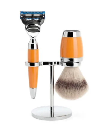Mühle Shaving Barbersæt Med Skraber  Barberkost Og Holder  Stylo  Butterscotch