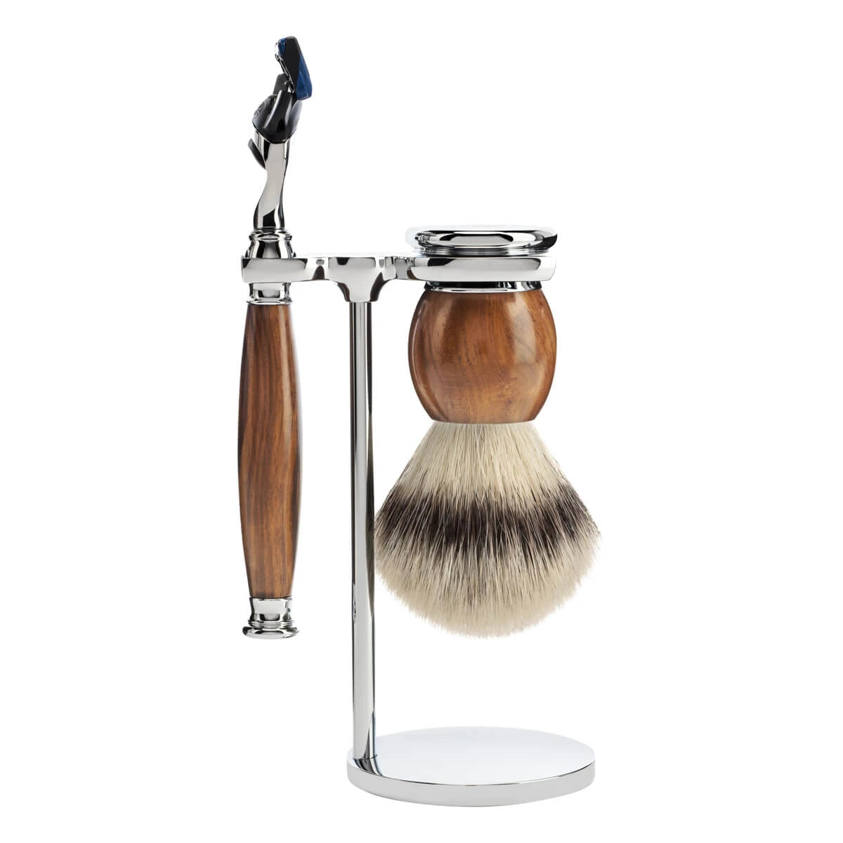 Mühle Shaving Barbersæt Med Skraber  Fibre Barberkost Og Holder  Sophist  Ironwood