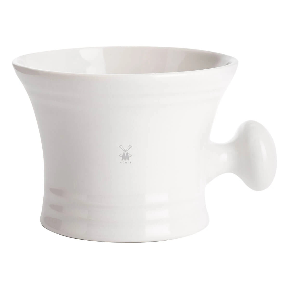 Mühle Shaving Barberskål   Porcelæn Med Høj Kant Og Håndtag  Hvid