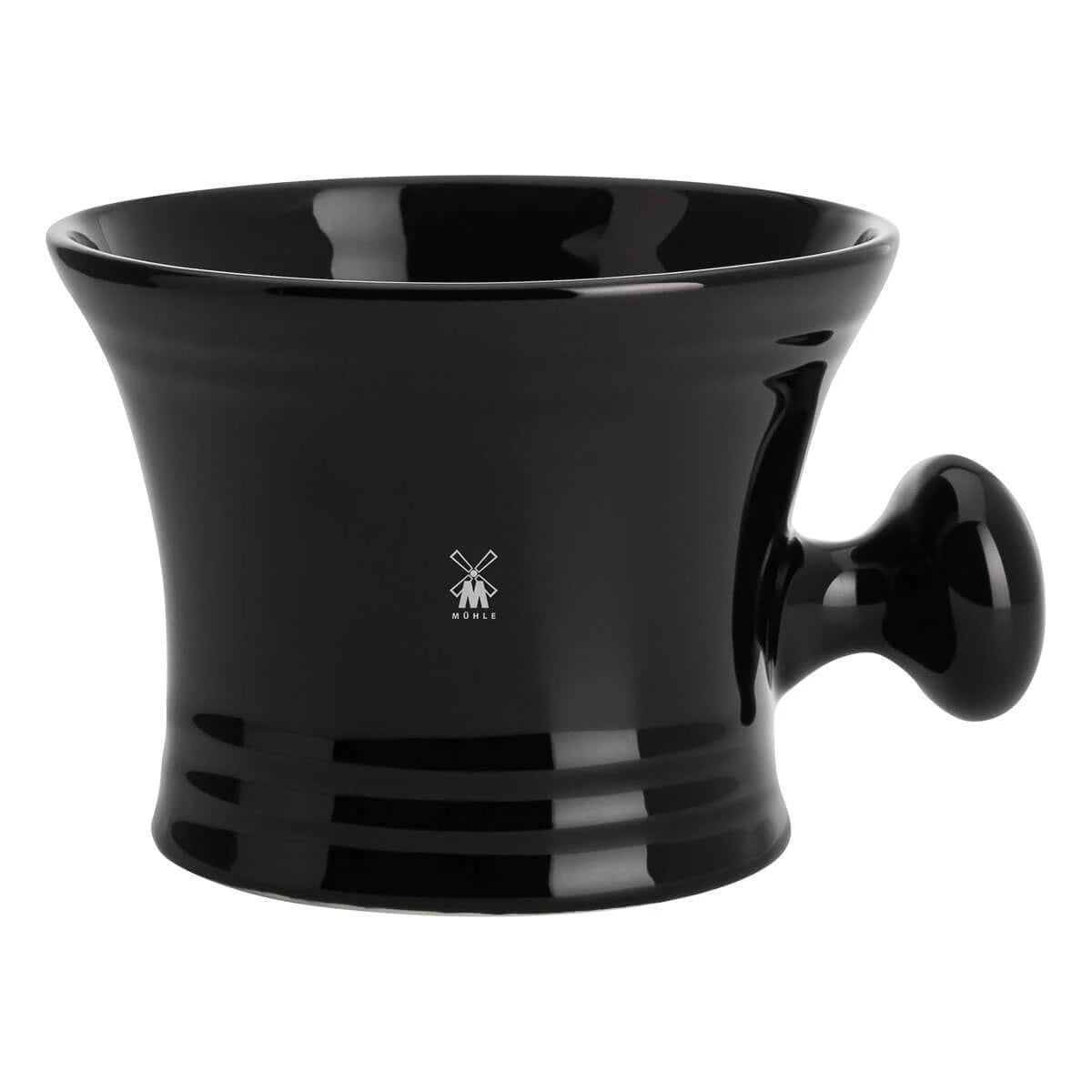Mühle Shaving Barberskål   Porcelæn Med Høj Kant Og Håndtag  Sort