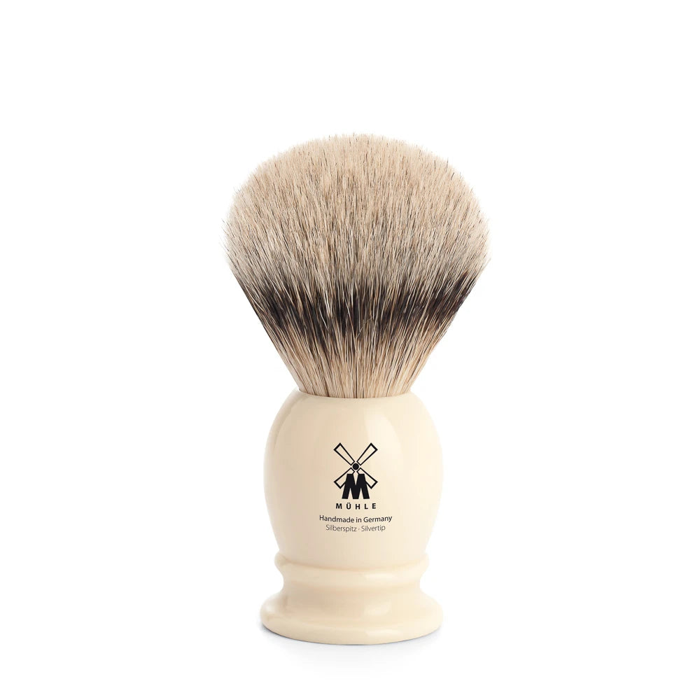 Mühle Shaving Silvertip Barberkost  19 Mm  Classic  Hvid Kunstharpiks
