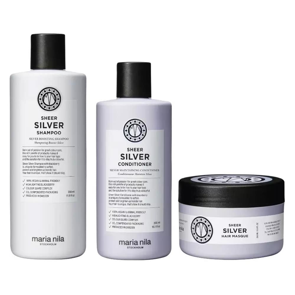 Maria Nila Sheer Silver Trio 350ml 300ml 250ml