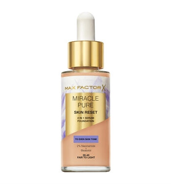 Max Factor Miracle Pure Skin Reset   In   Serum Foundation 30-40 Fair To Light 30 Ml