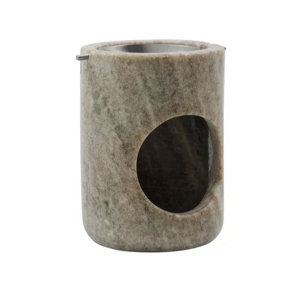 Meraki Oliebrænder  Mkmarble  Beige  Sølv Finish
