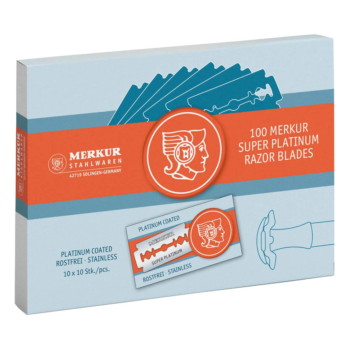 Merkur Super Platinum De-barberblade    Stang  10x10 Stk   100 Stk