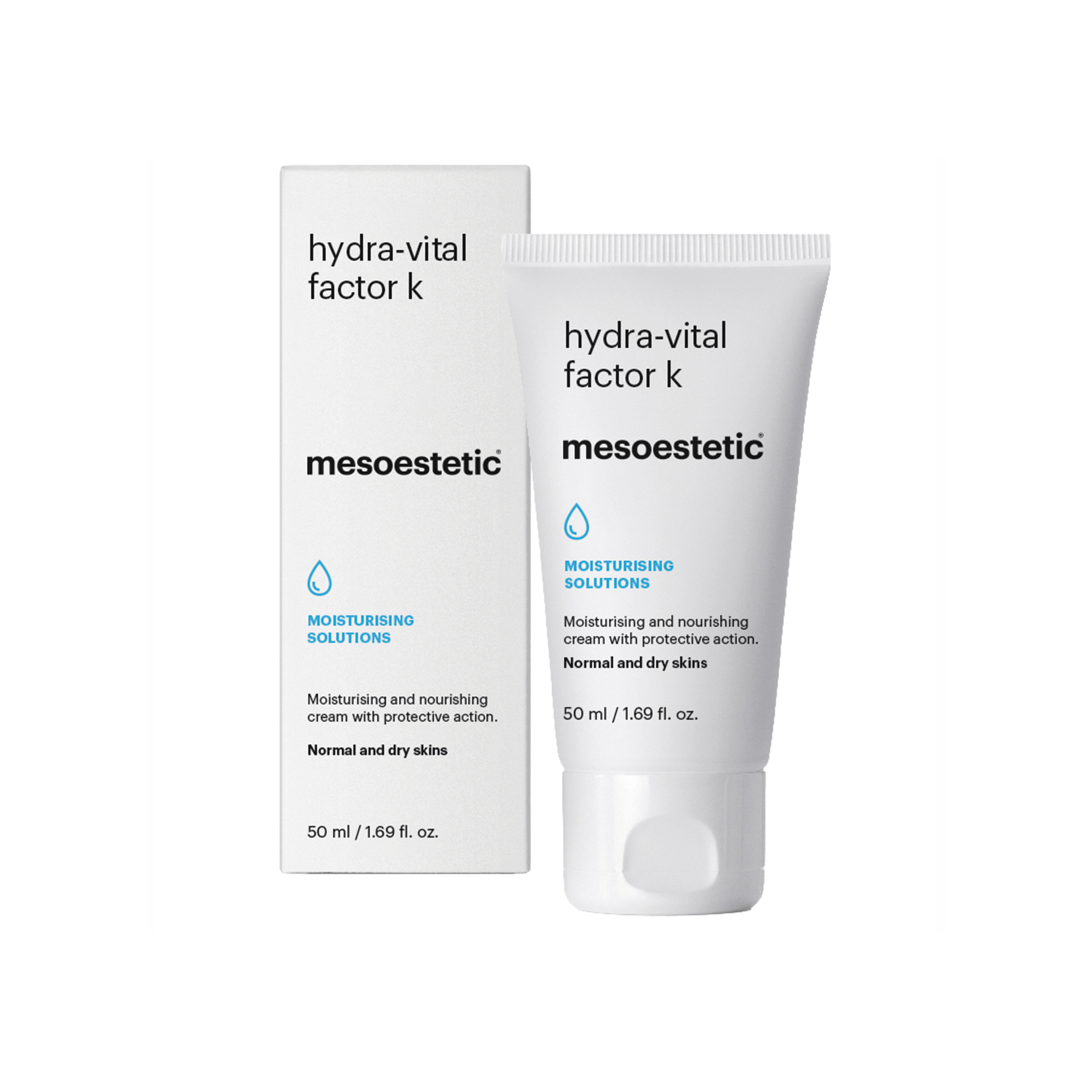 Mesoestetic Hydra-vital Factor   Nærende Fugtighedscreme Med  -vitamin Til Normal Og Tør Hud 50 Ml  Genopret Fugtniveauer   Ansigtet