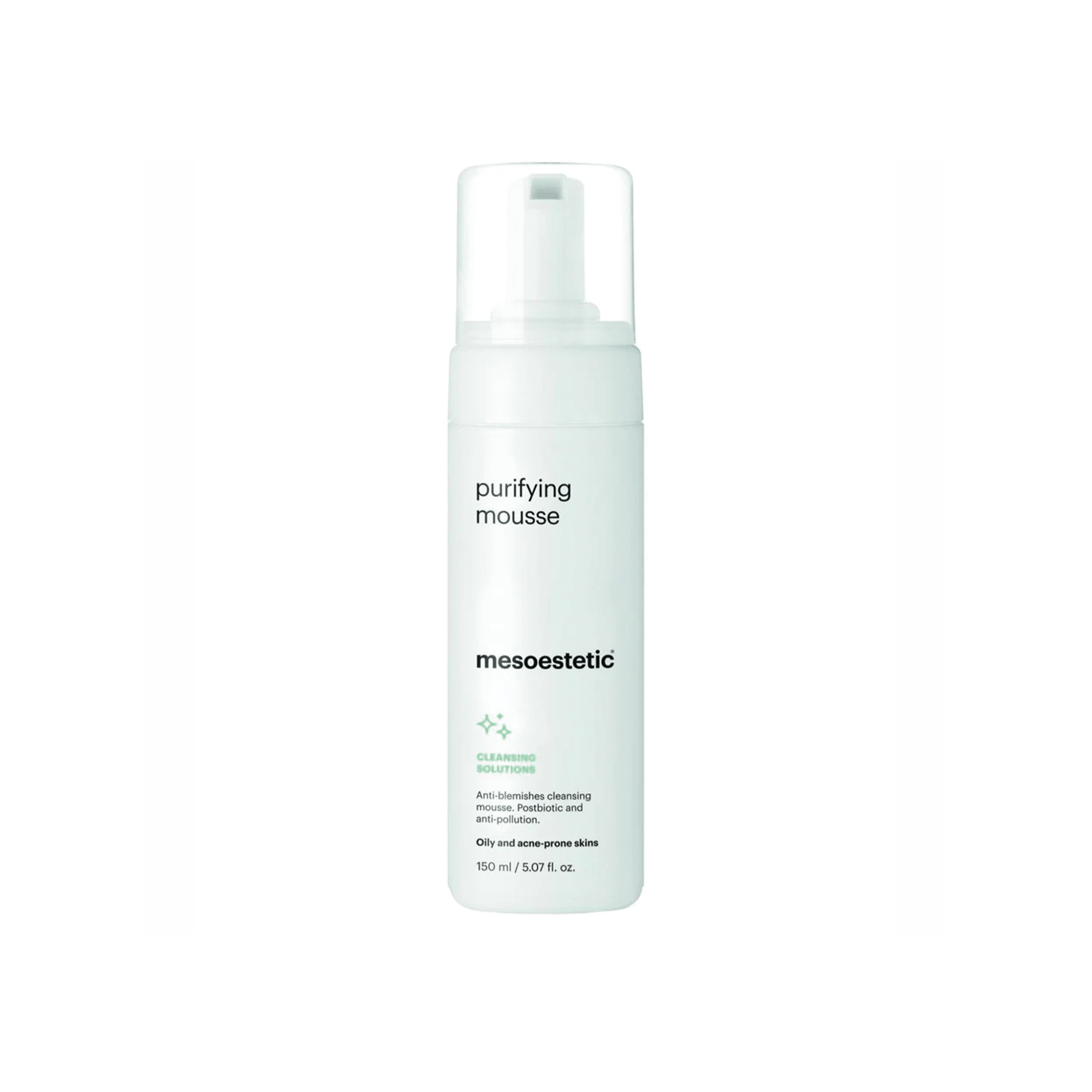 Mesoestetic Purifiying Mousse Renseskum Til Fedtet Og Uren Hud Med Akne 150 Ml  Ansigtsvask   Ansigtsrens Som Forebygger Tilstoppede Porer