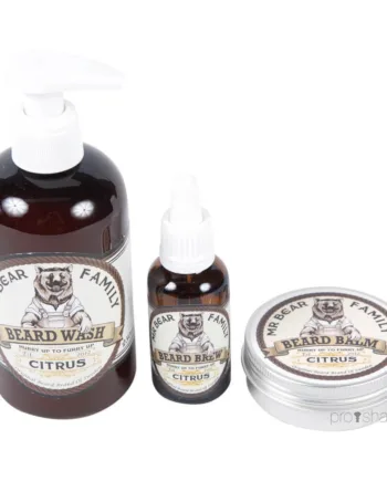 Mr  Bear Citrus Sæt  Skægshampoo  Skægolie Og Skægbalm