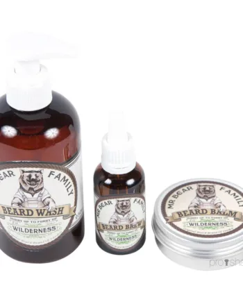 Mr  Bear Wilderness Sæt  Skægshampoo  Skægolie Og Skægbalm
