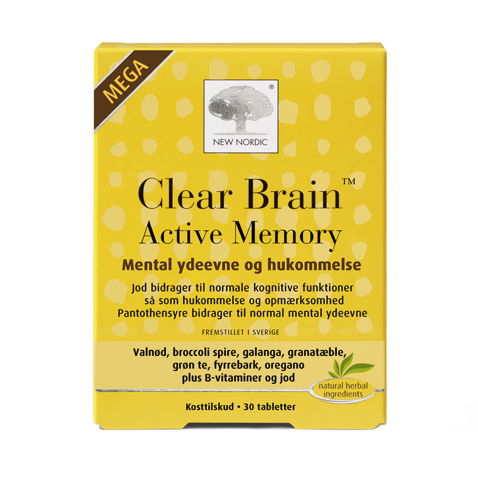 New Nordic Clear Brain Active Memory 30 Tabletter