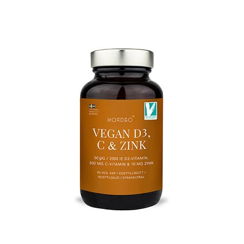 Nordbo Vegan D3      Zink 90 Kap