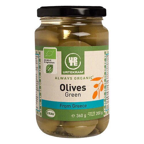 Oliven Grønne øko  360 Gram
