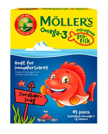 Orkla Møllers Omega-  Fisk Jordbær 45 Gum