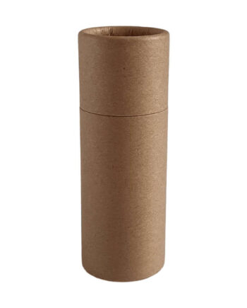 Papstift Rund 35 Ml Fsc-brunt Pap Til Læbepomade  Voks  Deodorant Hedenhus Påfyldning Fra Top  Skub Op  86x31 Mm