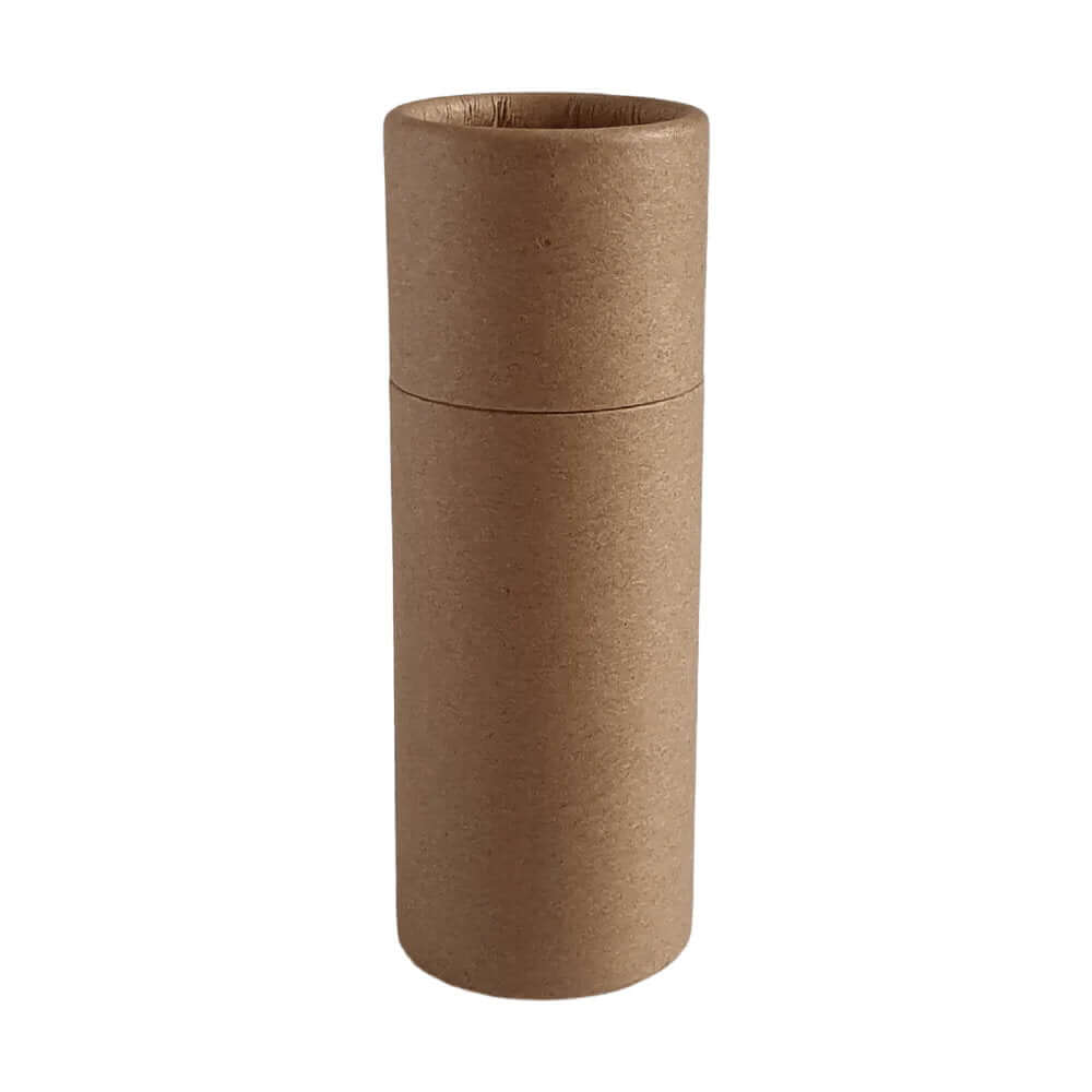 Papstift Rund 35 Ml Fsc-brunt Pap Til Læbepomade  Voks  Deodorant Hedenhus Påfyldning Fra Top  Skub Op  86x31 Mm