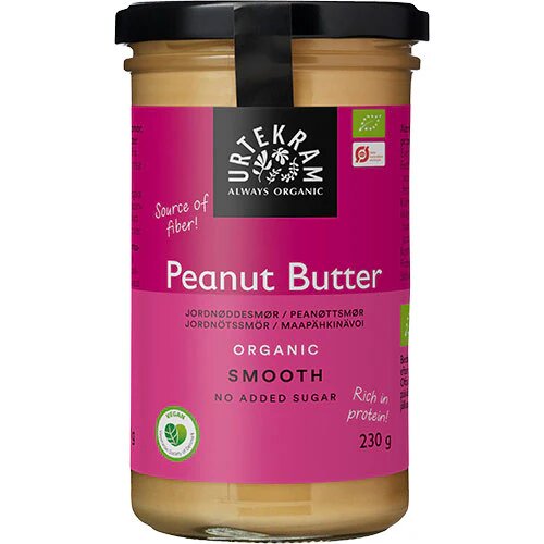 Peanut Butter Smooth øko  250 Gram
