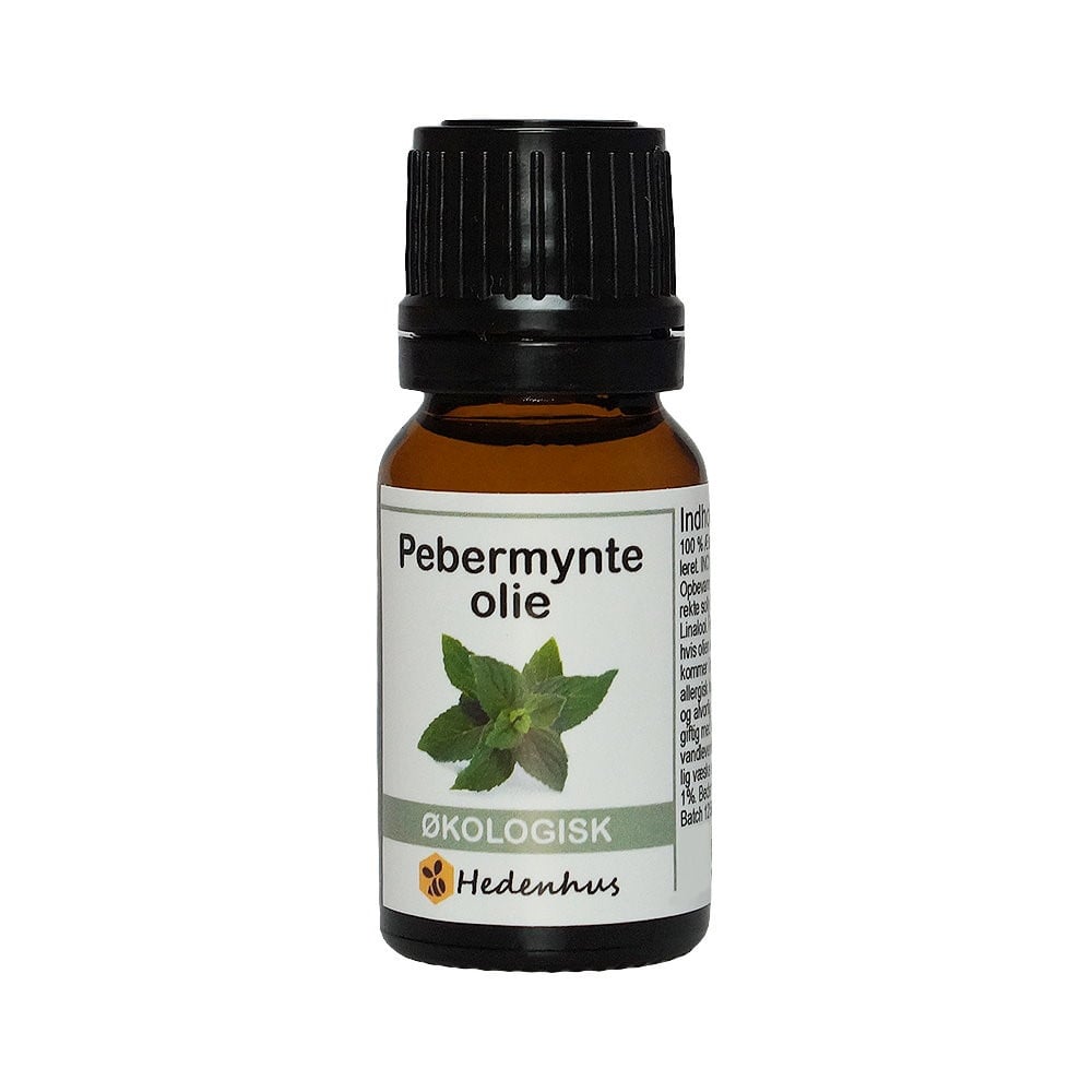 æterisk Pebermynteolie økologisk 10 Ml Mentha Piperita Olie  Hud- Og Muskelpleje Hedenhus