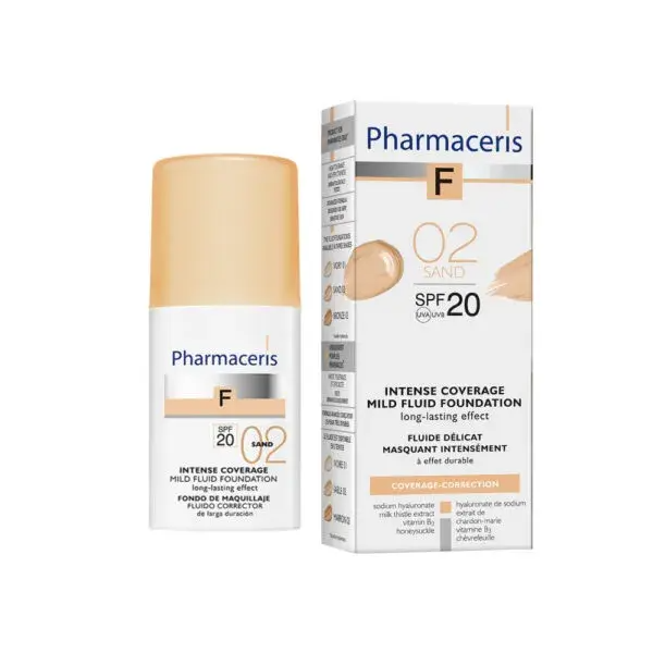 Pharmaceris   Intensivt Dækkende Foundation Spf20  Sand 02  30ml