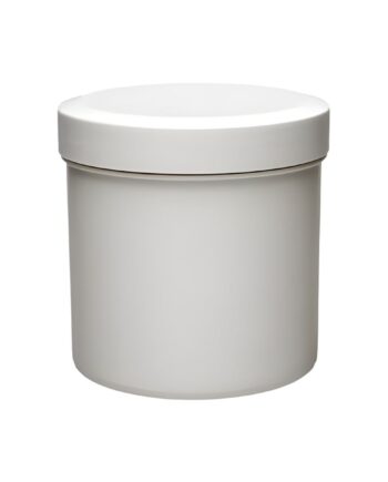 Plast Bøtte Med Låg 125 Ml Hvid Pp Plast  Diameter 61   Mm  Højde 63 Mm Hedenhus Giftfri  Lugtfri  Genbrugelig