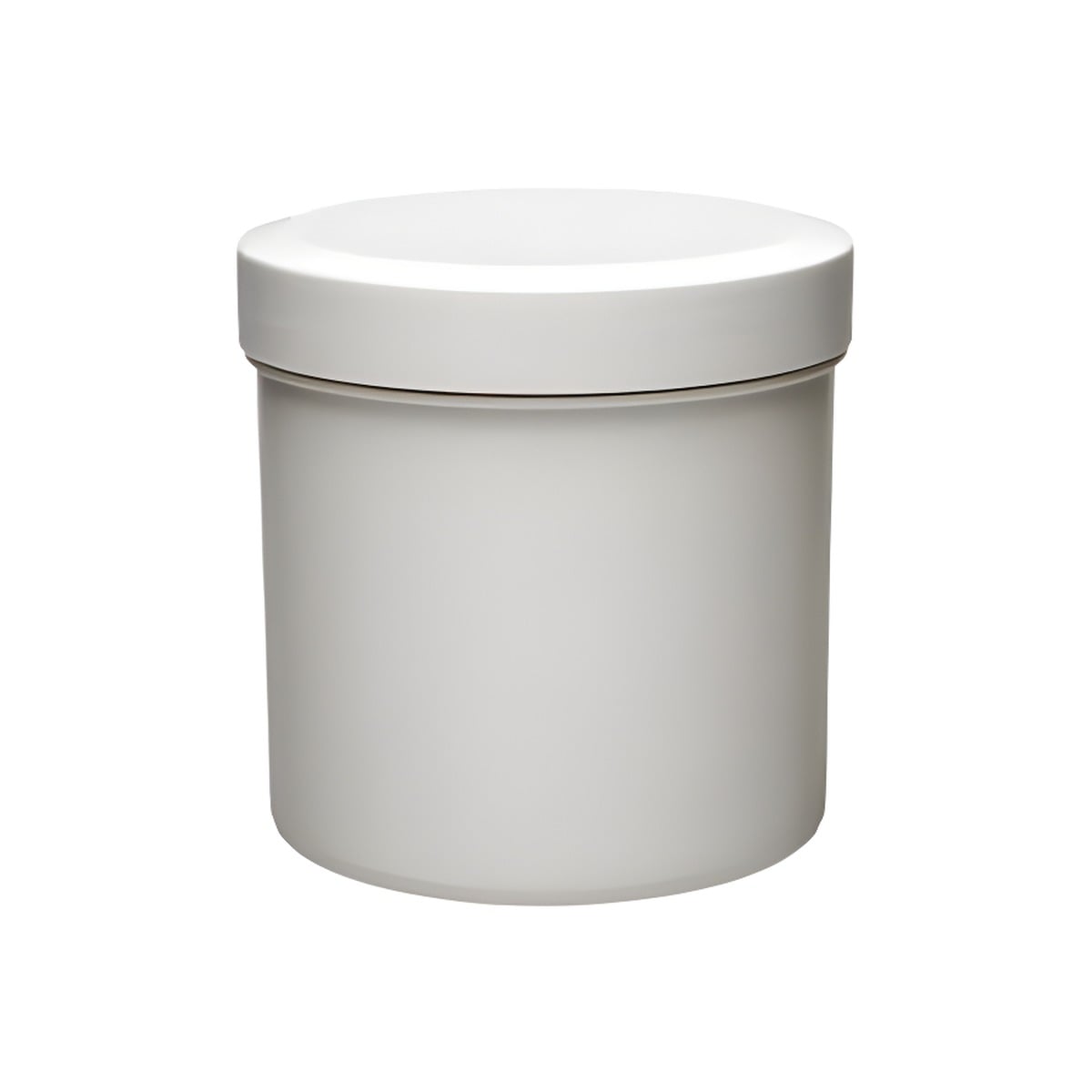 Plast Bøtte Med Låg 125 Ml Hvid Pp Plast  Diameter 61   Mm  Højde 63 Mm Hedenhus Giftfri  Lugtfri  Genbrugelig