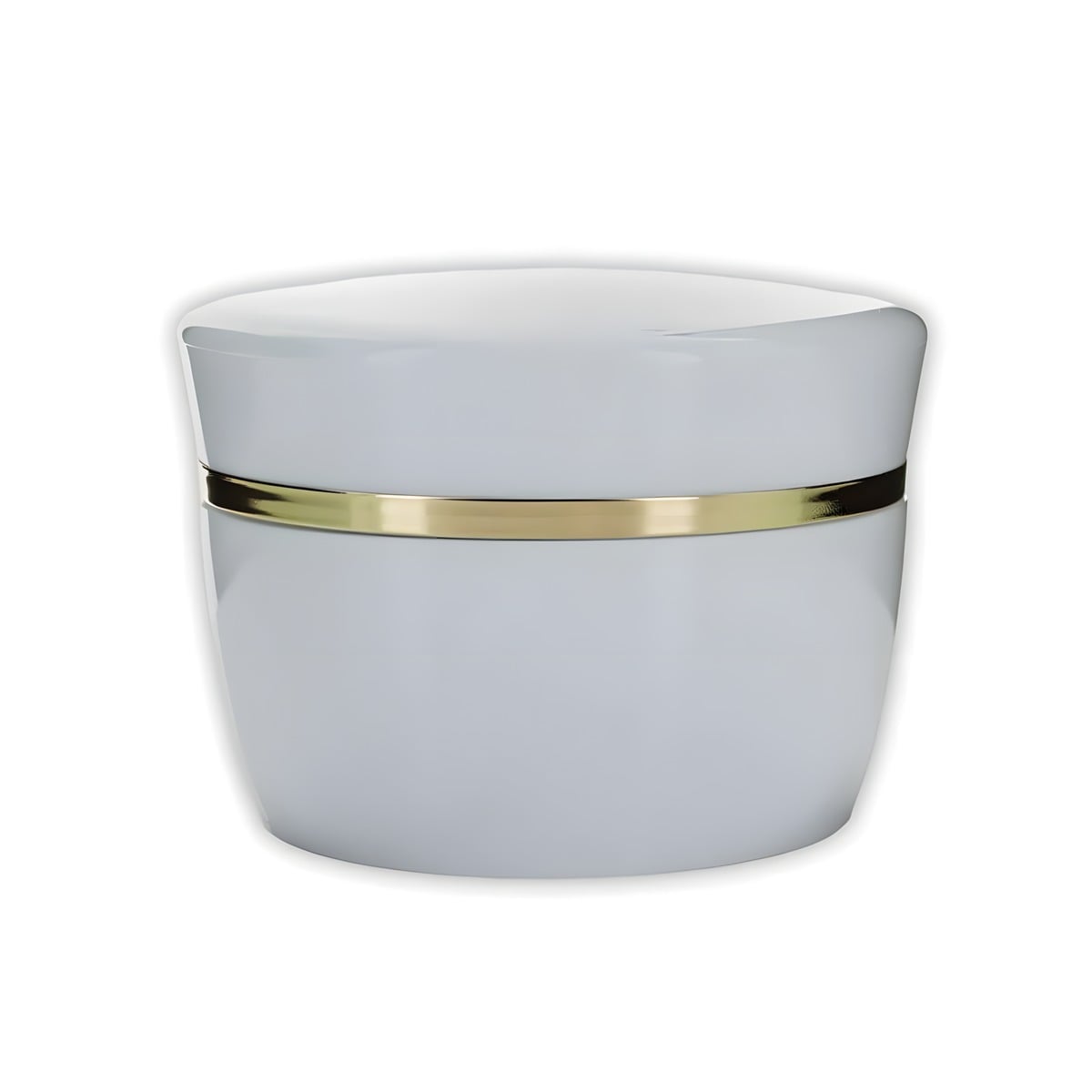 Plast Bøtte 50 Ml Hvid Med Guld Kant Hård Pp Plast  Giftfri  Lugtfri  Genanvendelig Hedenhus