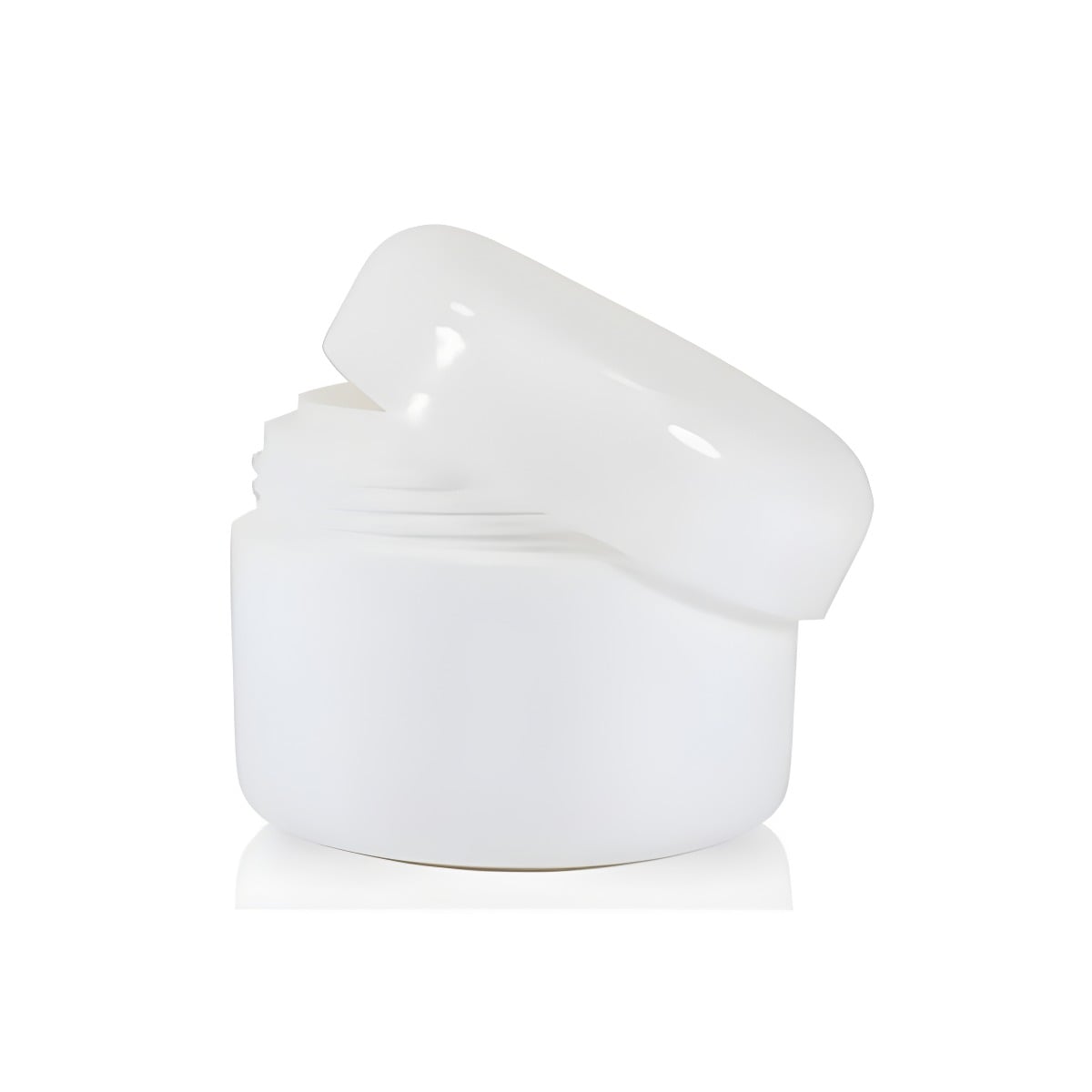 Plast Bøtte 50 Ml Hvid Med Indvendigt Klart Låg  Hård Pp Plast Hedenhus Giftfri  Lugtfri  Genanvendelig  ø58 Mm  H47 Mm