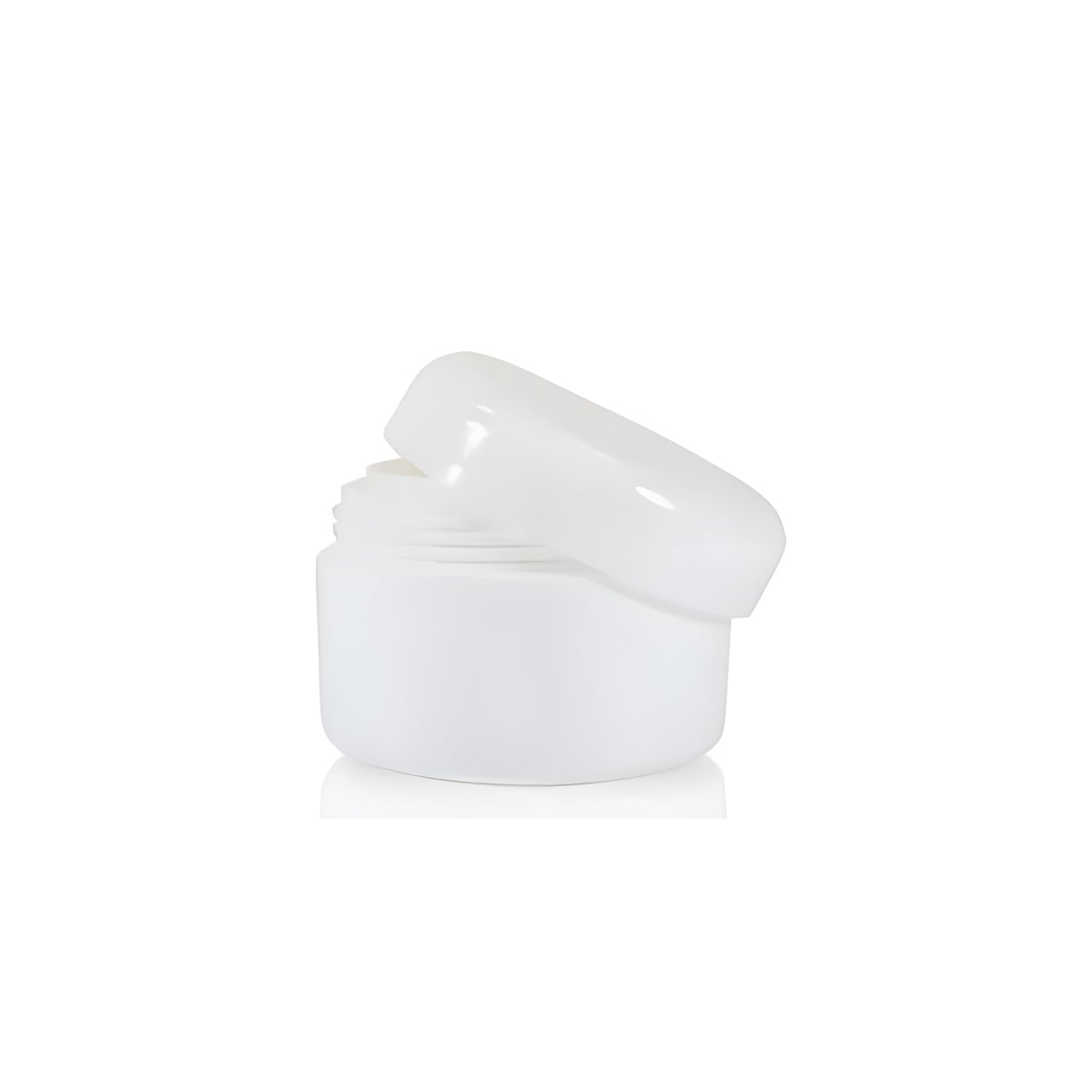 Plast Bøtte Til Creme 15 Ml Med Låg Hvid Hård Pp Plast Indvendigt Dæklåg Diameter 43 Mm Højde 33 Mm Hedenhus