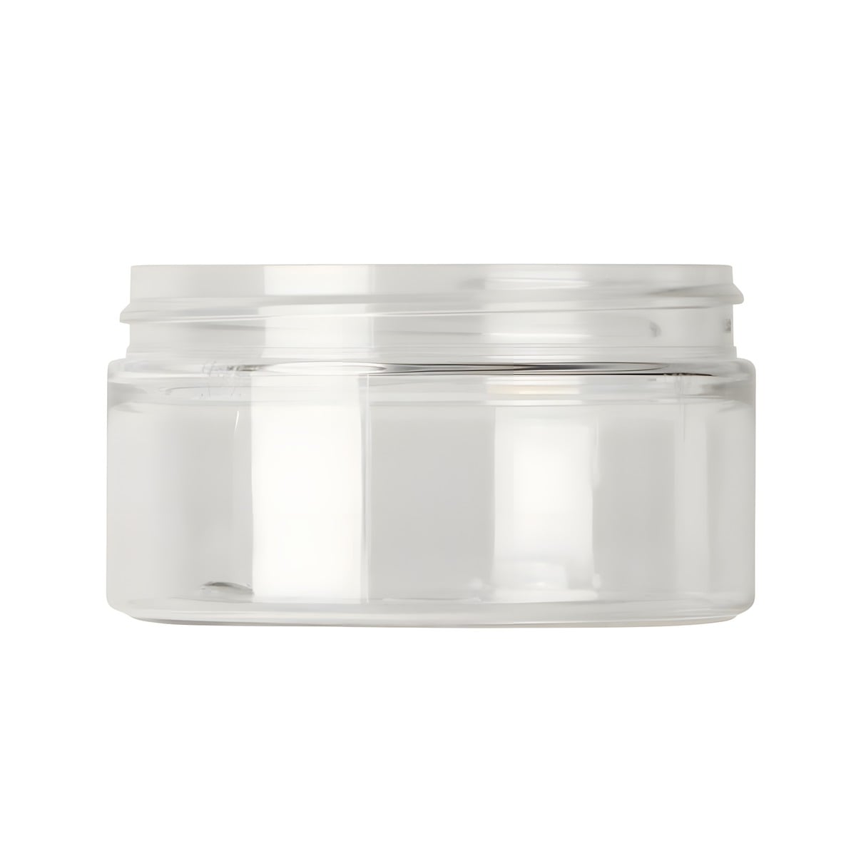 Plastbøtte 100 Ml Klar Pet Med 70 Mm Gevind  Let Og Stærk  Giftfri  Genanvendelig Hedenhus Til Cremer  Salver