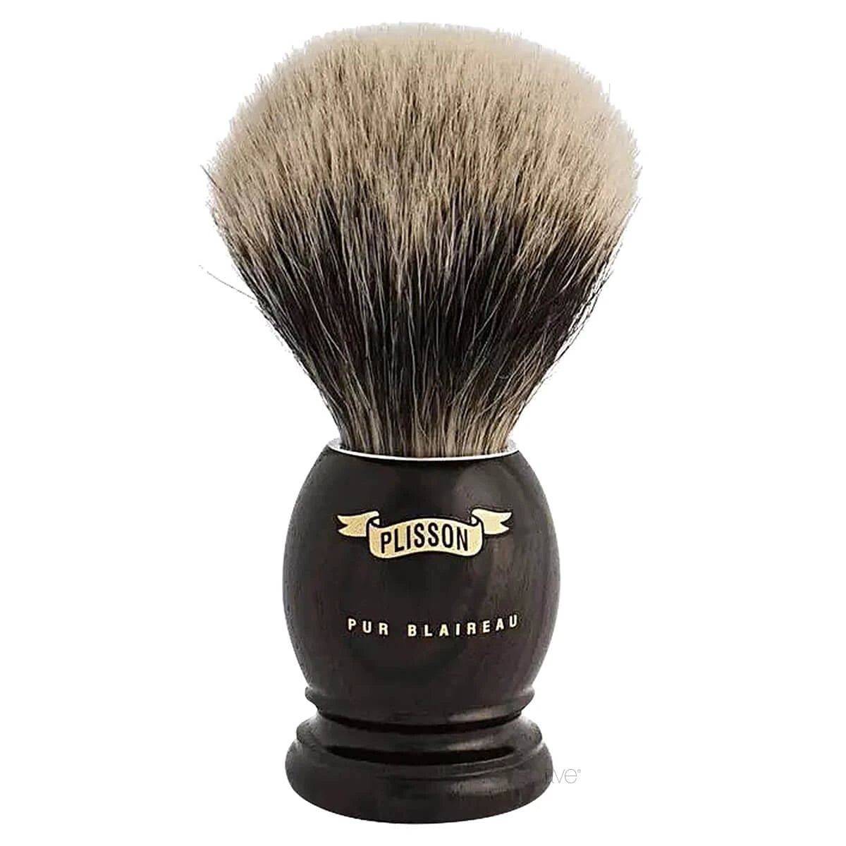 Plisson 1808 Barberkost  European White Badger   Ibenholt  Original  Str  12