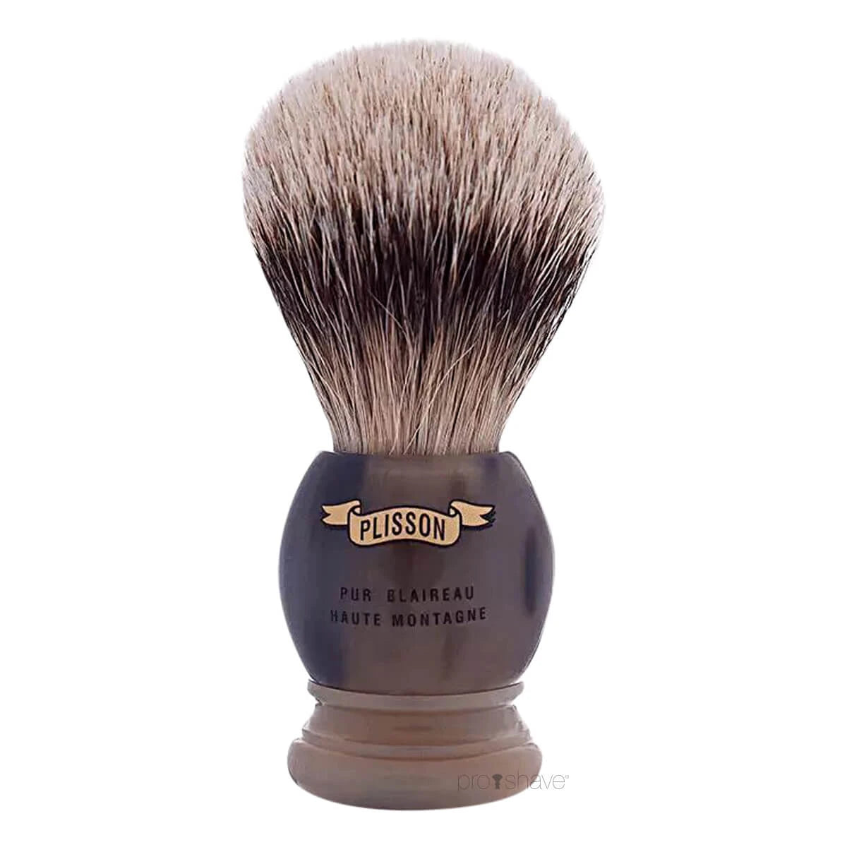 Plisson 1808 Barberkost  High Mountain White Badger   Genuine Horn  Original  Str  12