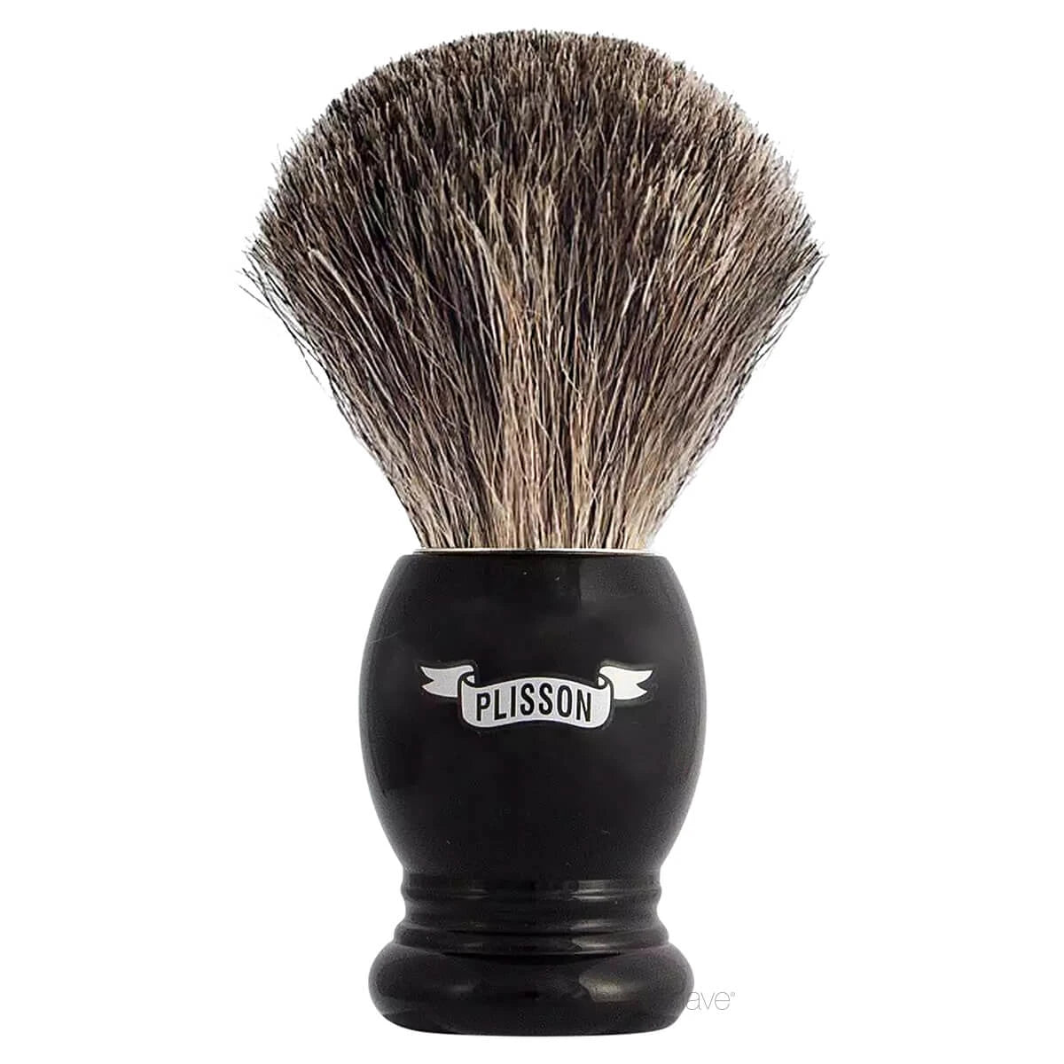 Plisson 1808 Barberkost  Russian Grey Badger   Sort Akryl  Essentiel  Str  12