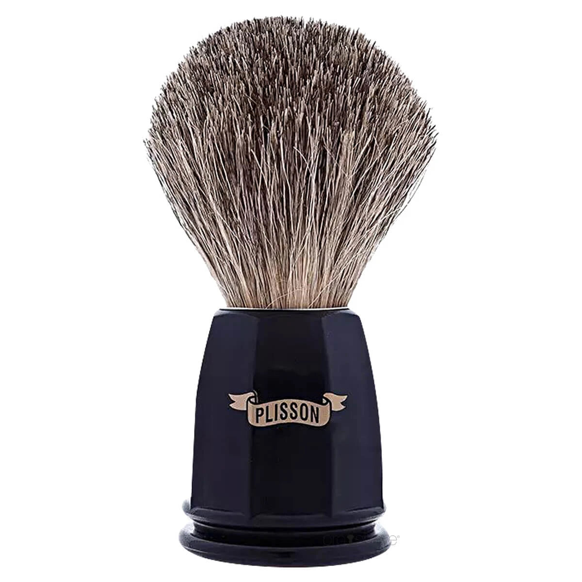 Plisson 1808 Barberkost  Russian Grey Badger   Sort Akryl  Heritage  Str  12