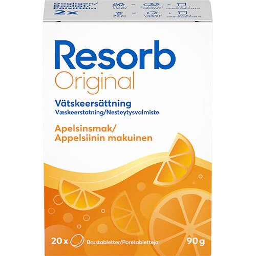 Resorb Original Appelsinsmag 20 Tabletter