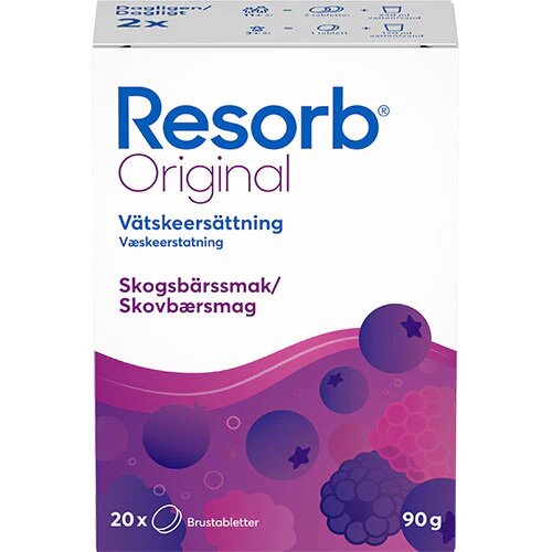 Resorb Original Skovbærsmag 20 Tabletter