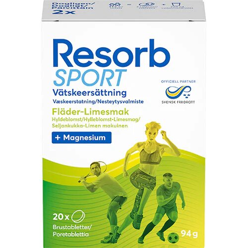 Resorb Sport Hyldeblomst-limesmag 20 Tabletter