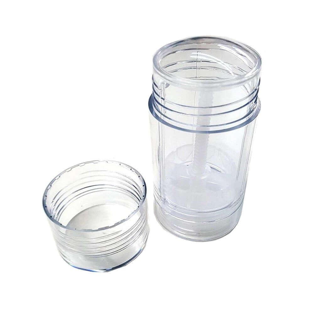 Rund Stift Hylster Klar Plast 50   Ml Abs-plast  Giftfri  Lugtfri  Genanvendelig  Påfyldning Fra Bund Hedenhus