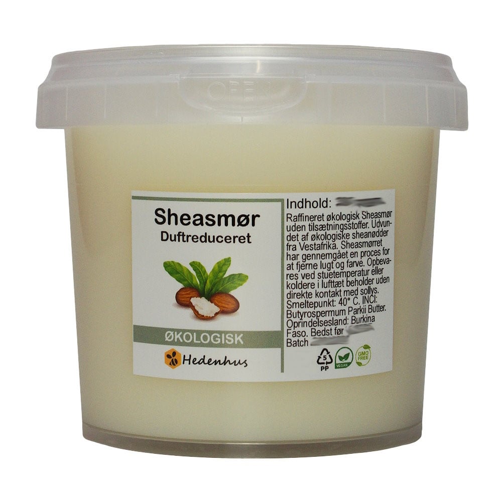 Sheasmør økologisk  Raffineret  35 Gram  Koldpresset Hedenhus Shea Butter Til Hud Og Hår  Uden Tilsætningsstoffer