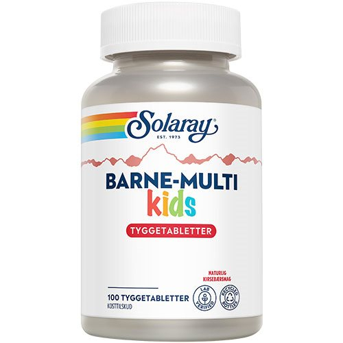 Solaray Barne-multi Tyggevit  Børn 100 Tab