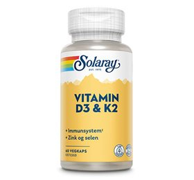 Solaray Vitamin D3   K2 60 Kaps