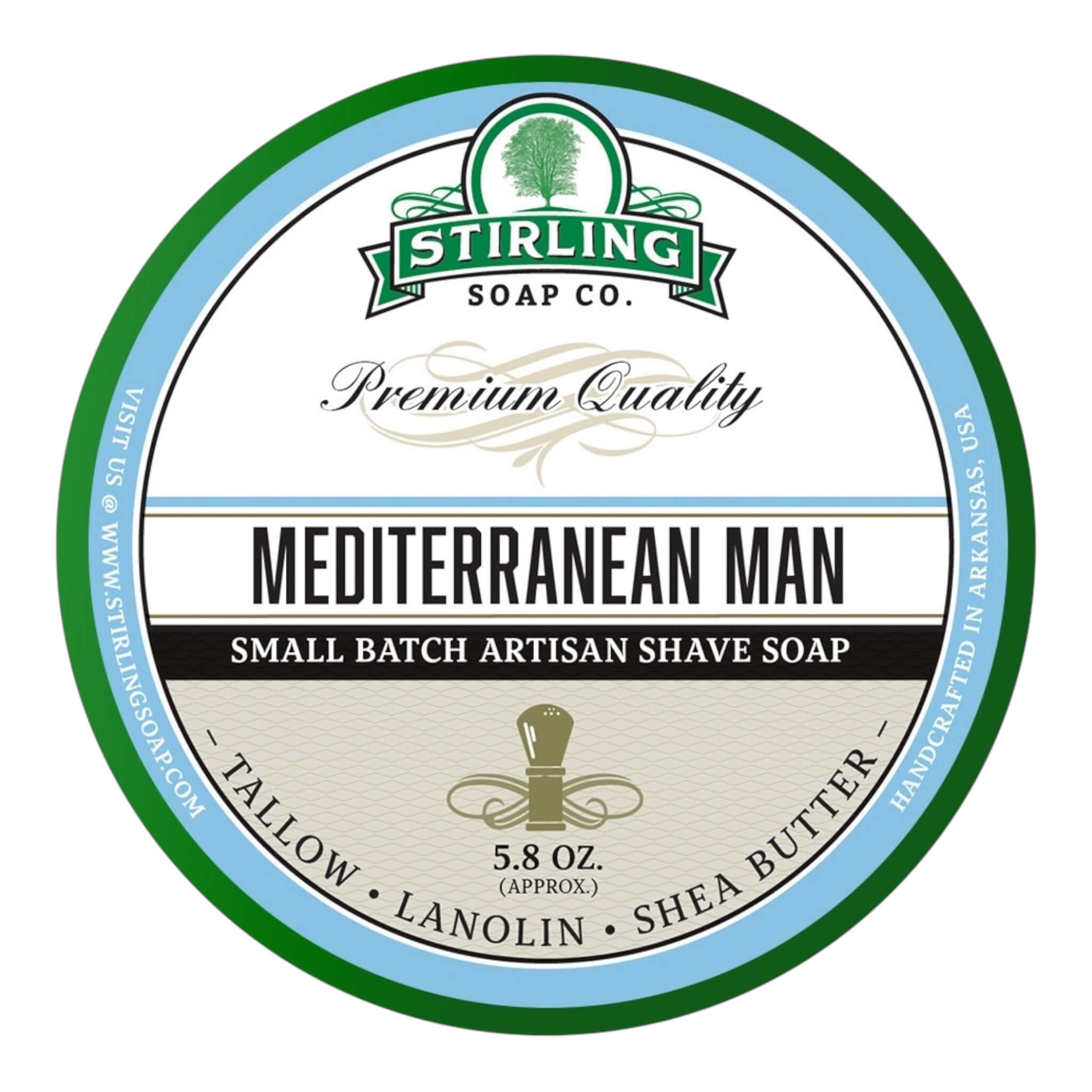 Stirling Soap Company Barbersæbe  Mediterranean Man  170 Ml