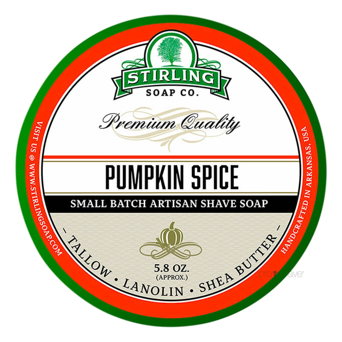 Stirling Soap Company Barbersæbe Pumpkin Spice 170 Ml