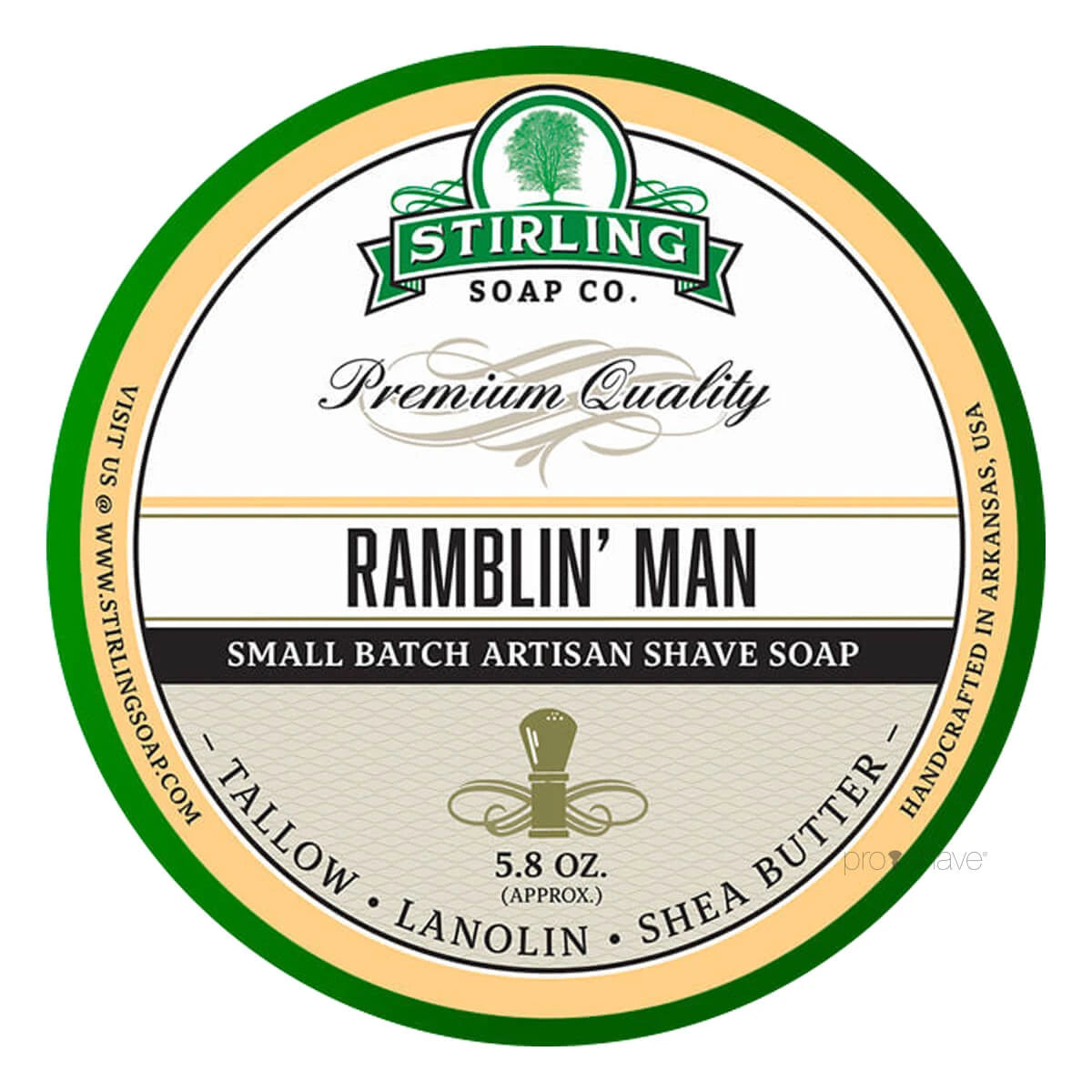 Stirling Soap Company Barbersæbe  Ramblin Apos  Man  170 Ml