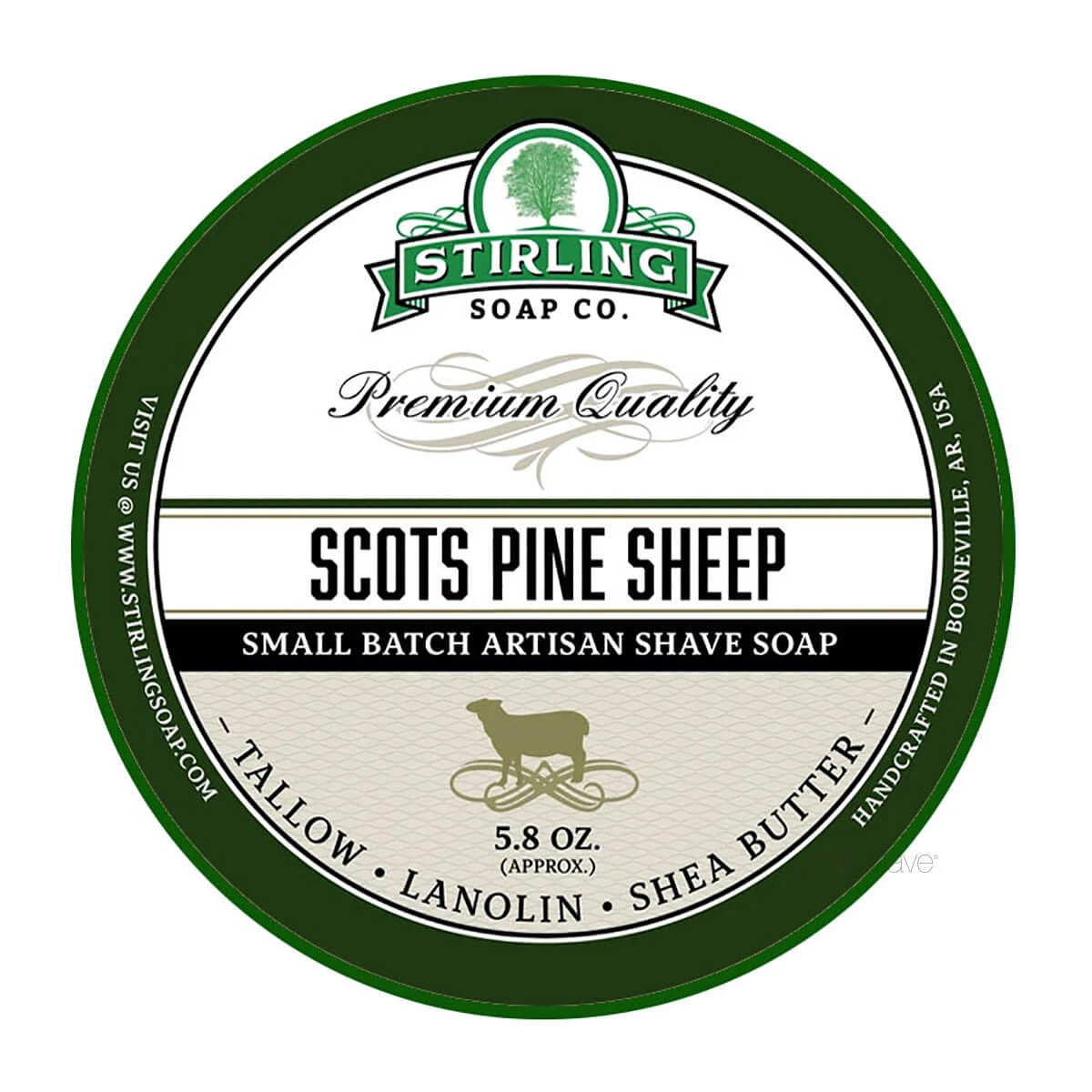 Stirling Soap Company Barbersæbe  Scots Pine Sheep  170 Ml